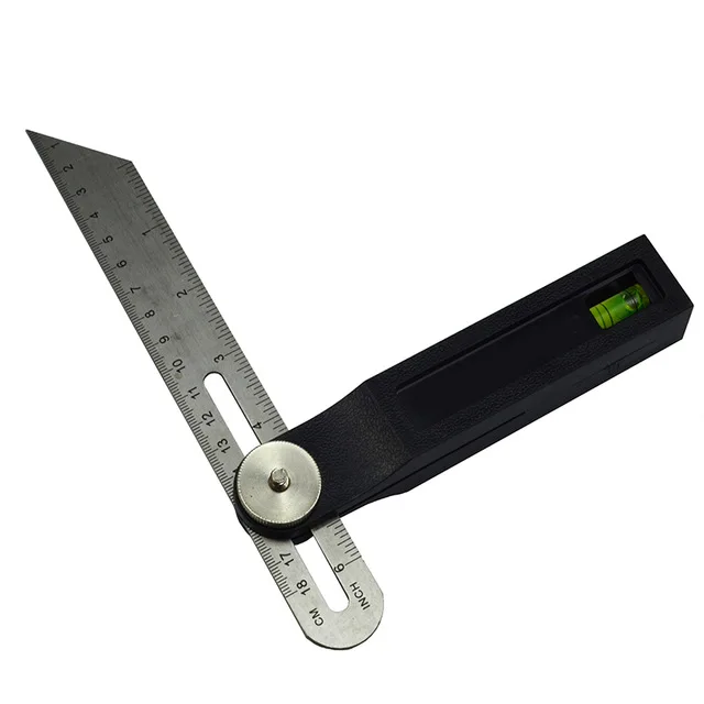 0-22/0-27cm Sliding Angle Ruler T Bevel Hardwood Handle Rotatable Engineer Ruler plastic handle wooden marking gauge Protractor 5