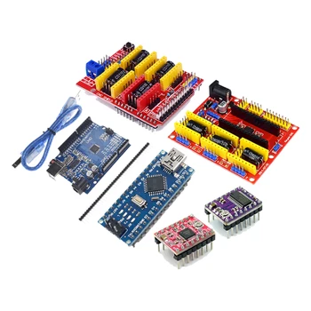 

CNC shield v3 V4 engraving machine 3D Printer+ A4988 driver expansion board NANO 3.0 / UNO R3 with USB cable