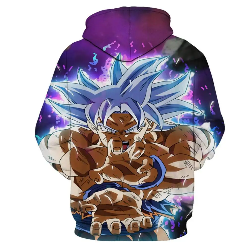 Новейший аниме принт Dragon Ball Z 3D Толстовка для мужчин/женщин брендовая Толстовка Dragon Ball Z детский Goku карман с капюшоном модная уличная - Цвет: LW155