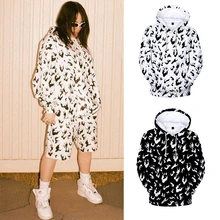 Billie eilish Толстовка для женщин и мужчин хип-хоп steetwear белый огонь и черный летняя рубашка Одежда Harajuku