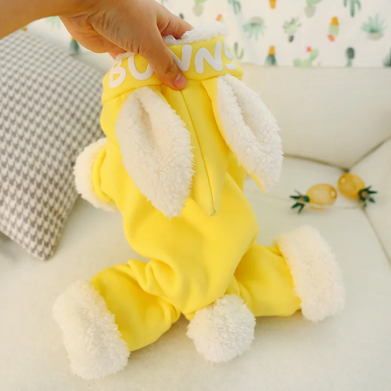 PETCIRCLE одежда для любимца Мишка шпиц маленькая собака щенков костюм милый желтый кролик осень и зима Толстая теплая одежда