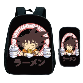 

Children Dragon Ball Cute Goku Backpack Cartoon Kindergarten Bookbag Schoolbag Kids Start School Gift(2pcs Set/Rucksack Pen Bag)
