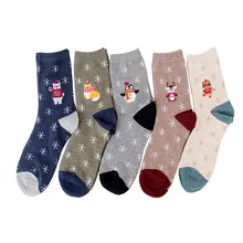 Новое поступление женские носки с забавными рисунками 5 пар/упак. осенне-зимние комнатные тапочки, теплые носки с защитой женская теплая шапка, рождественские носки