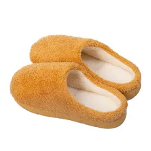 

Cotton Slippers Female Autumn and Winter Couple Indoor Household Low-heeled Warm Soft Bottom Non-slip Home Plush Cotton Slippers