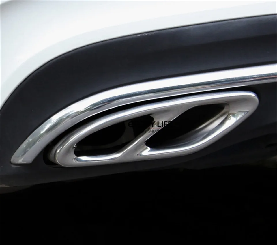 Rear Dual Exhaust End Pipe Sticker Cover Trim For Mercedes Benz GLE Class W166 & Coupe C292 2015