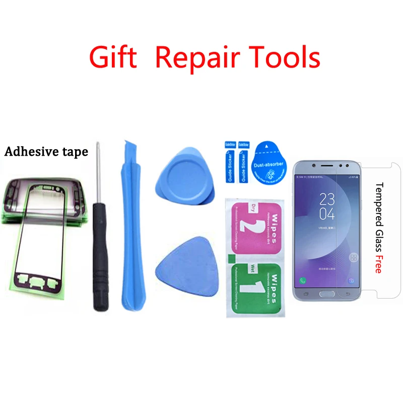 Tanie Oryginalny super amoled LCD do samsunga Galaxy J7 Pro 2017 J730 J730F wyświetlacz LCD i montaż digitizera ekranu dotykowego