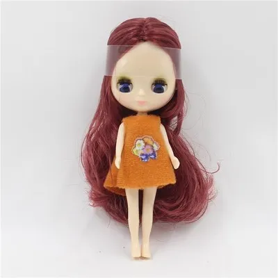 Мини-кукла Blyth 10 см BJD нормальная кукла тела, случайное платье, может изменить макияж, куклы+ платье+ сумка для хранения, детские игрушки для девочек