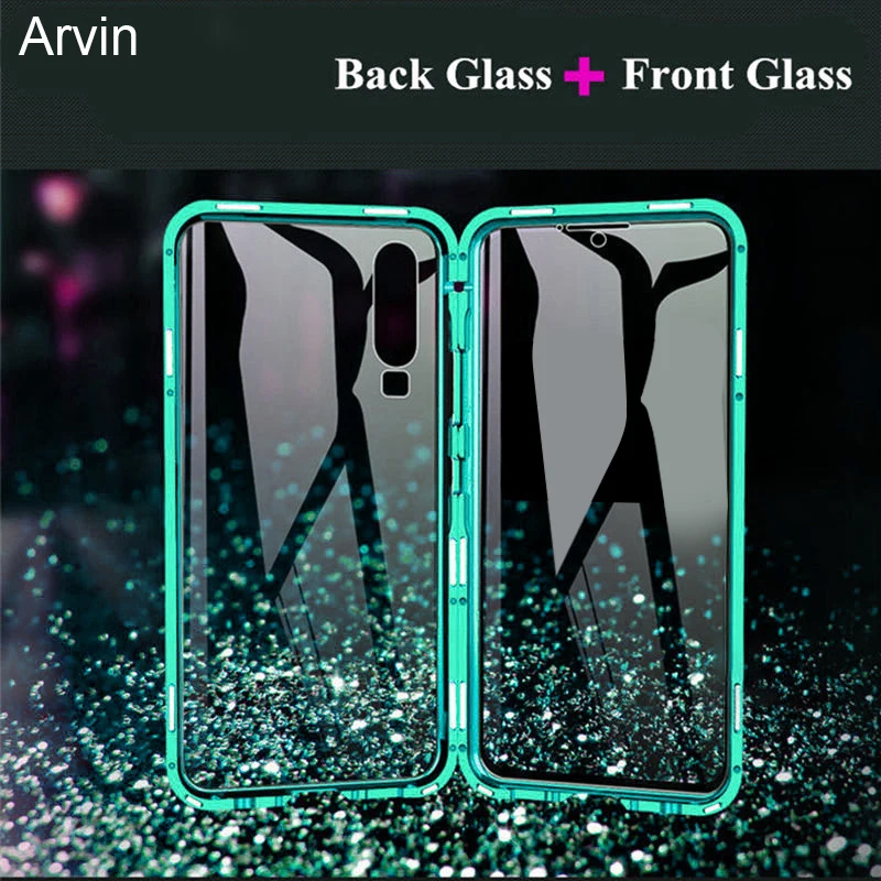 Arvin чехол для samsung Galaxy A50 A80 A60 A70 A20 A30 A10 чехол с магнитной металлической рамкой двустороннее стекло встроенная защита экрана