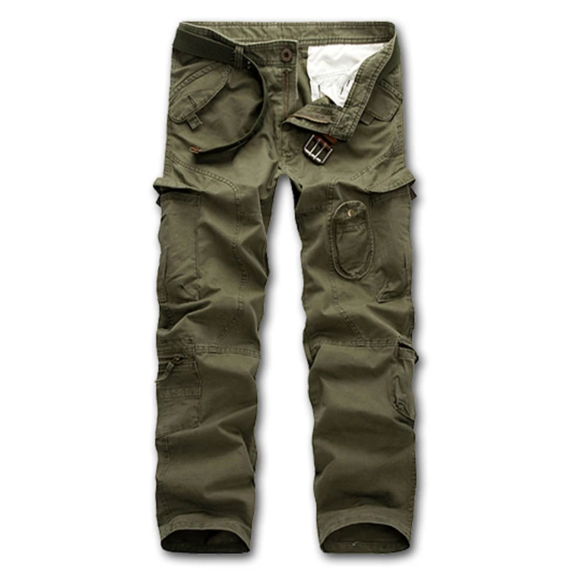 light green2 Модные красивые мужские брюки, камуфляжные армейские с несколькими карманами, мужские повседневные тактические брюки, спортивные комбинезоны, Мужская брендовая одежда - Цвет: light green2
