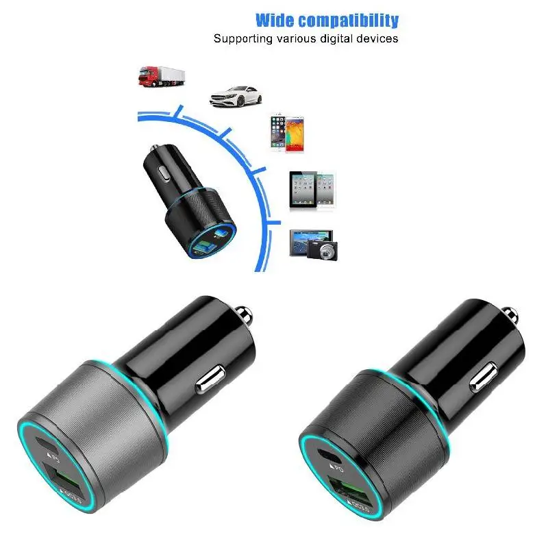 Автомобильное зарядное устройство с usb type C зарядное устройство для быстрой зарядки адаптер для смартфона планшета NC99