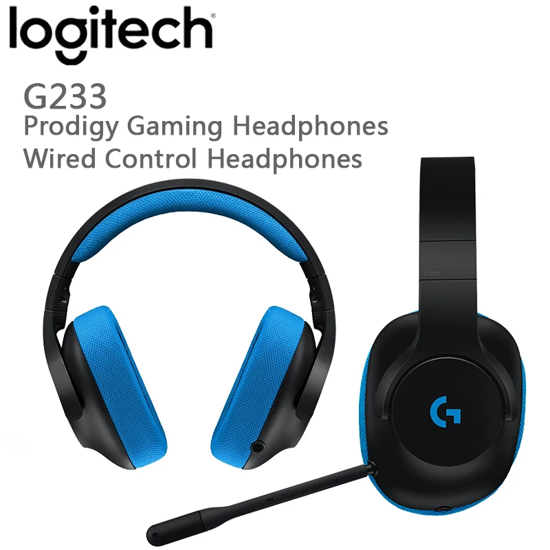 Оригинальные Игровые наушники Logitech G233 progy с проводным управлением и микрофоном