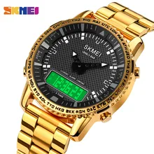 

SKMEI Top Brand Luxury Men Sports Wristwatch 3 Time Chronograph Alarm Male Clock LED Light Display Watches relojes para hombre