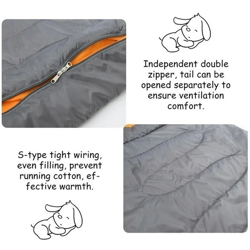 115x72 см портативный спальный мешок для собак, зимняя теплая кровать для собак, водонепроницаемая Складная уличная походная кровать для домашних животных, большой размер, одеяло для собак