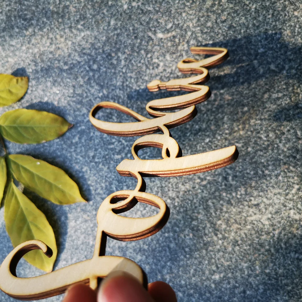 Personalized Baby Shower Wood Name sign ,Family Script Nursery Wall Decor,Custom Children Name sign Wall Decor Wooden Letter  (3)