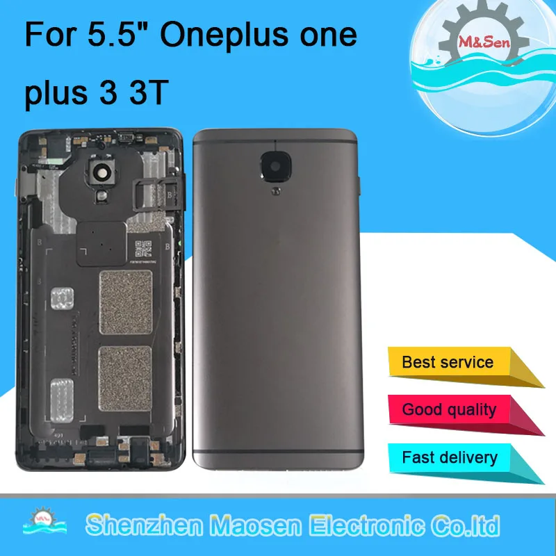 

Original M&Sen For Oneplus 3 Oneplus 3T Back Battery Cover Case Housing+SIM Card Tray+Power Side Buttons+ Glass Lens Flash tools