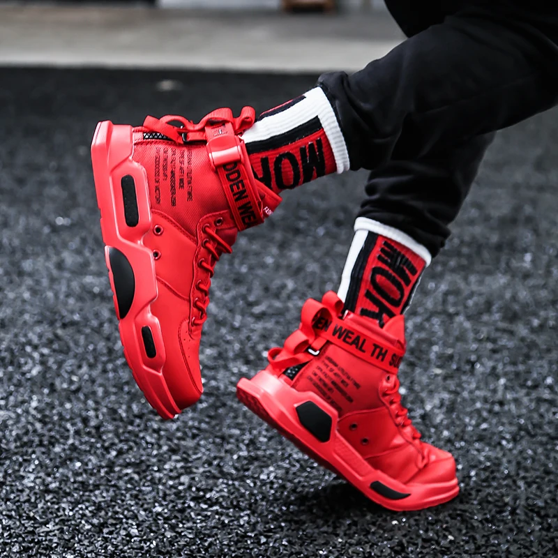 

Men Fashion Hig Hop Boots Comfortable Winter Male Stylish Trendy Shoes Casual Sneakers High Ankle Boys Luxury Walking Boots