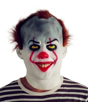 

Movie Stephen King's IT Mask Pennywise Clown Joker Halloween Cosplay Face Masks Free Shipping