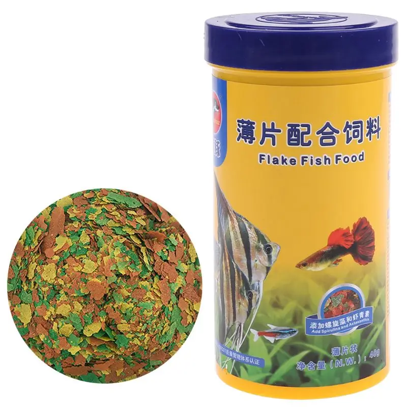 

2020 New 250ml Ornamental Fish Food Goldfish Carp Guppies Small Medium Tropical Fishes Flakes Feed Aquarium Accessory