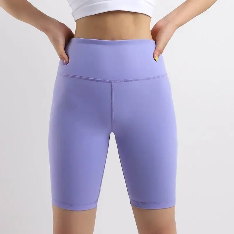 Цвет значение неоновый цвет тренировочные спортивные длинные шорты женские эластичные, высокая посадка фитнес шорты для йоги нейлон Обычная тренировка беговые шорты