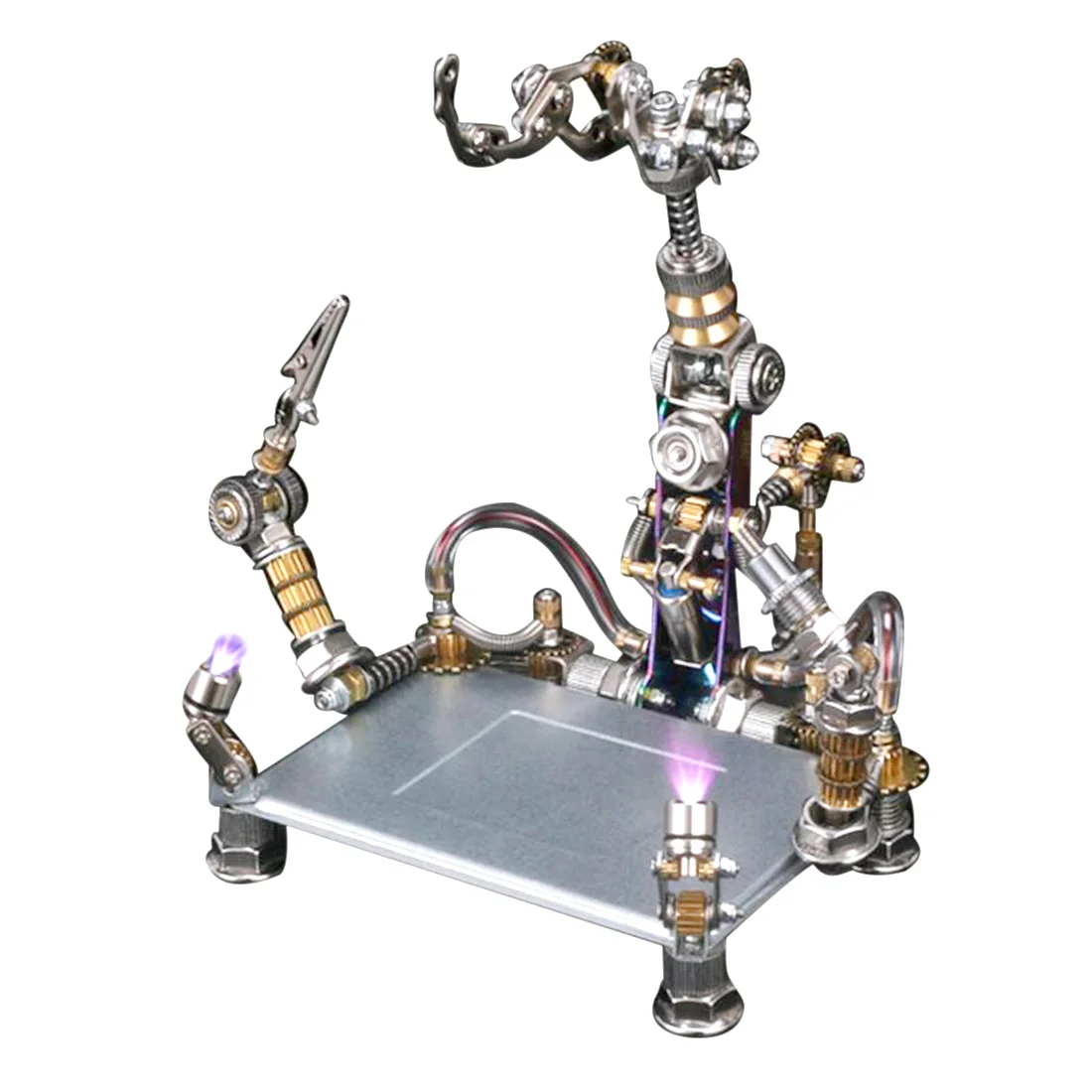 

365Pcs/set Mechanical Mech Pawns Series 3D DIY Metal Stand Kit Handmade Assembly Model Holder Gift Decor