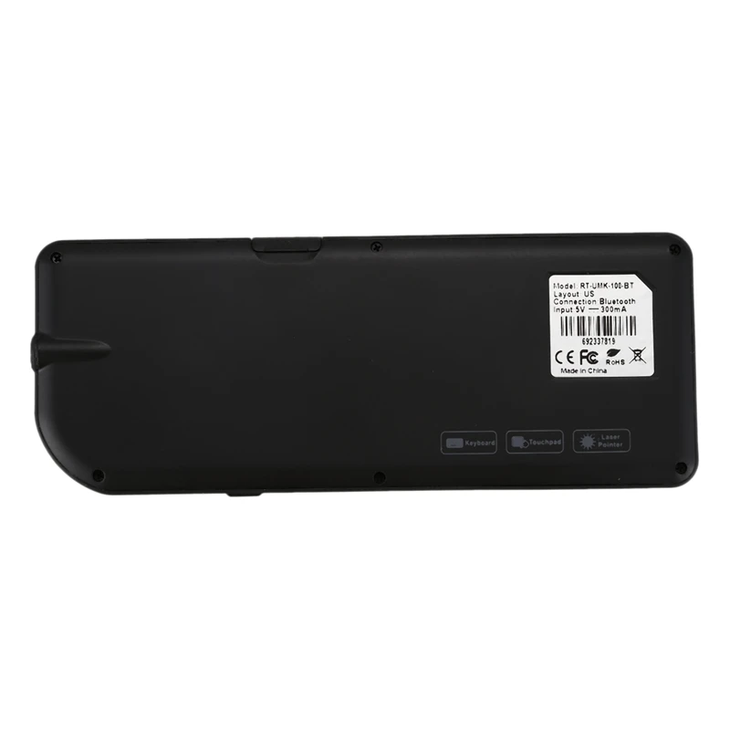 Новинка-VIBOTON UKB-100-BT Bluetooth английская мини беспроводная клавиатура небольшого размера легкая мультимедийная клавиатура с тачпадом для Lap