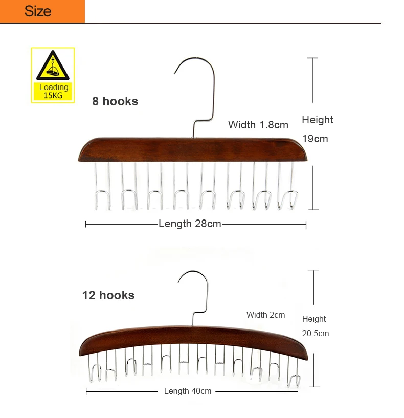 Multifunctional Wooden Belts Rack Tie Belt Cloth Hanger Scarf  Holder Organizer Wardrobe Closet Storage Hanger 8 12 24 hooks