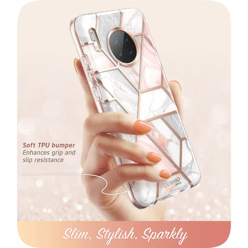 I-BLASON для huawei mate 30 Чехол( выпуск) Cosmo полный корпус блестящий чехол под мрамор Чехол со встроенной защитной пленкой
