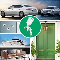 Professional HVLP Spray Gun 1.4/1.7/2.0/2.5mm Steel Nozzle Gravity Spray Gun DIY Spray Paint Kit Home Car Paint Spray Gun Tools 2