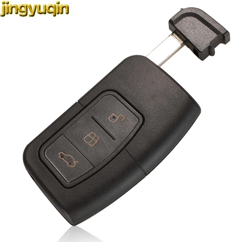 Jingyuqin дистанционный ключ оболочка 3 кнопки для Ford 2016 + Focus Mondeo Galaxy S-Max C-Max Kuga умный