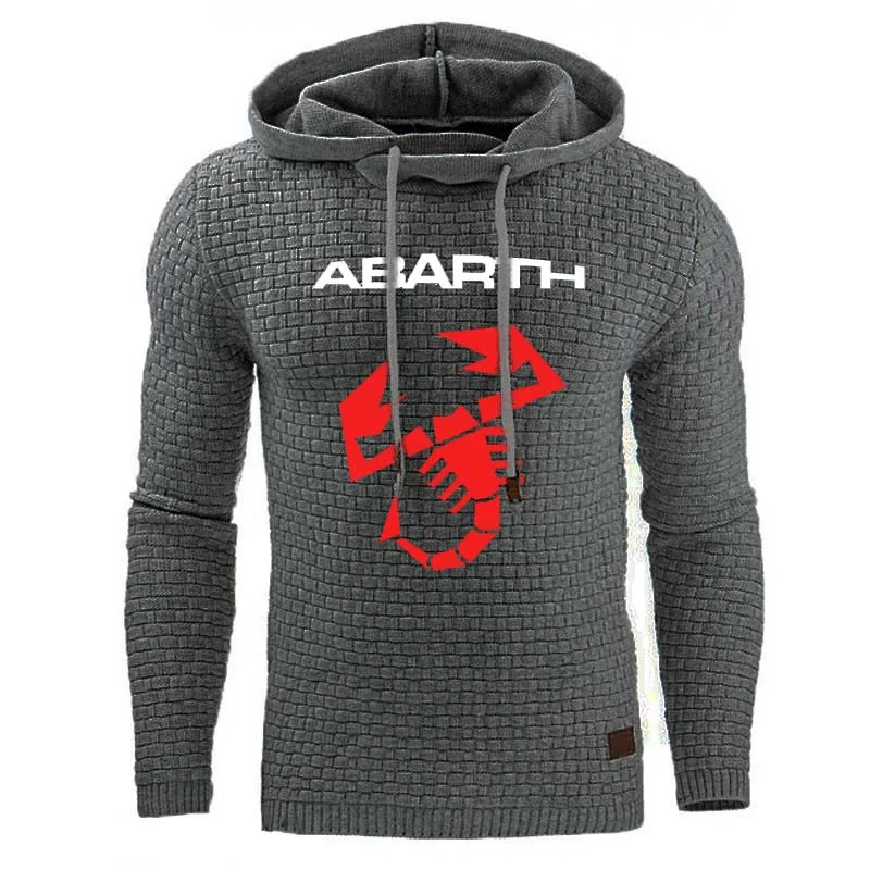 Толстовки для мужчин автомобиль ABARTH логотип печати Толстовка весна осенние мужские толстовки спортивная хип хоп harajuku Повседневная Толстовка спортивный костюм - Цвет: Темно-серый