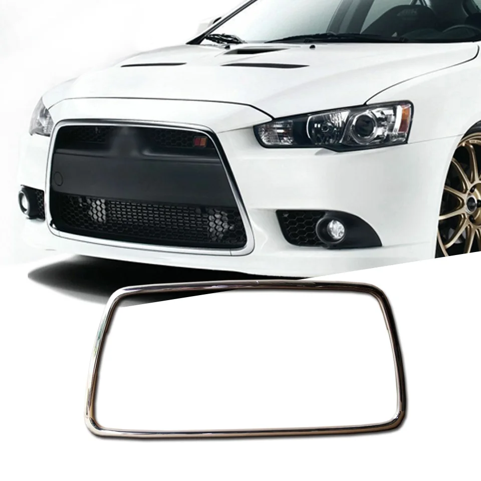 1 Pcs ABS Chrome Front Grill Cover Front Bumper Grille Molding Trim For