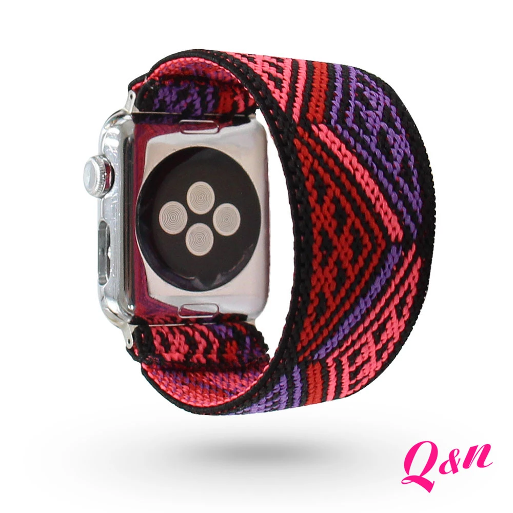 Bohemia Style Elastic Nylon Loop Strap Apple Watch Band High Quality Elastic Knitted 38 40mm Woman Fashion Charm Watch Bracelet Watchbands Aliexpress