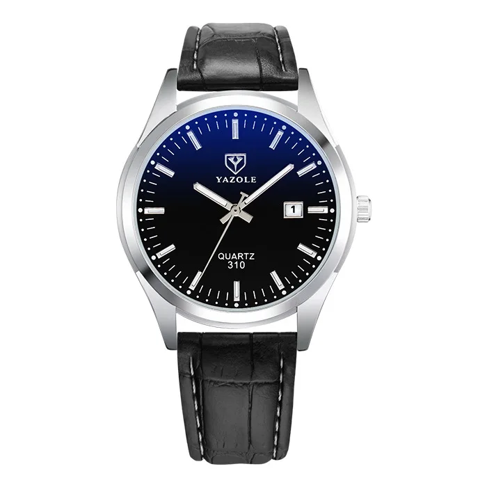 YAZOLE Топ бренд Blu-Ray UItra-тонкие стеклянные мужские часы многофункциональные с календарем светящиеся военные мужские наручные часы Erkek Kol Saati