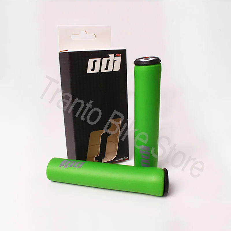 Green 1 Pair 1 пара ODI MTB велосипед Силиконовые ручки на руль для велосипеда Анти-занос, удар-поглощающий мягкий горный велосипед ручка Аксессуары для велосипеда - Цвет: Green 1 Pair
