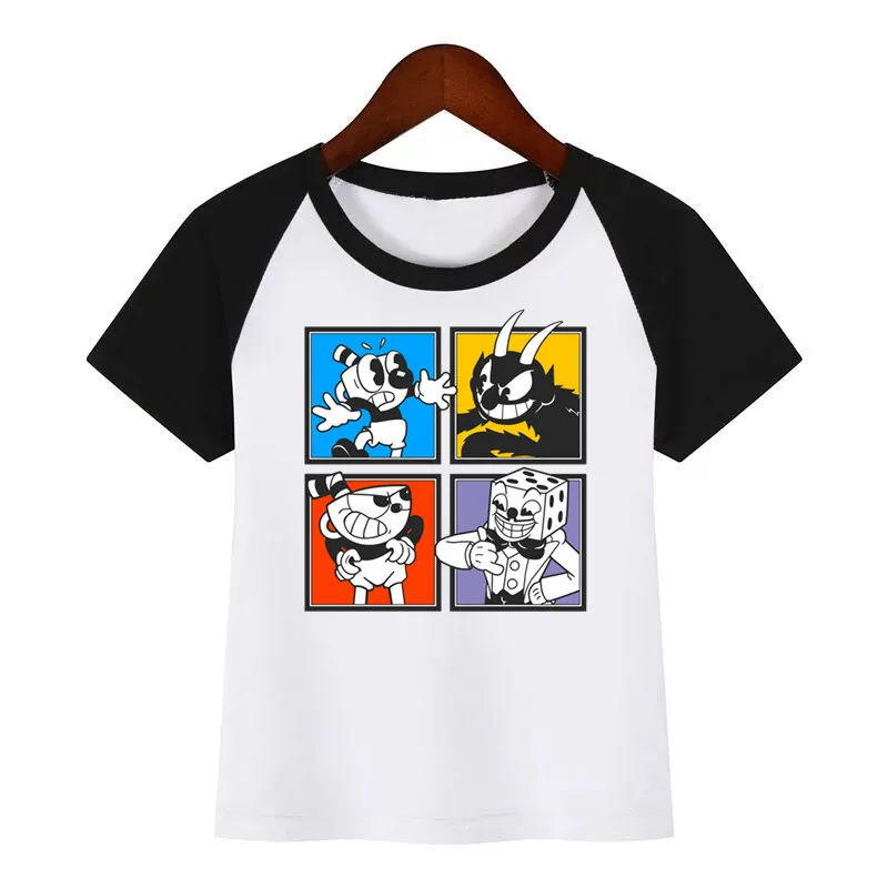 Детская футболка с мультяшным принтом; Детские Дизайнерские летние топы для мальчиков и девочек; Повседневная Уличная футболка - Цвет: K202A