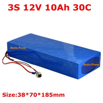 

12v 10Ah li-ion battery pack 12v lithium 30C discharge for rc boat remote control model aircraft high current tools + 3A charger