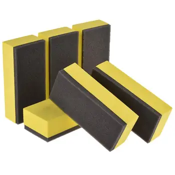 

6Pcs Car Polishing Wax Sponge Coated Glass Sponge Car Cleaning Sponge Cleaning Tools Car Care Maintenance Products