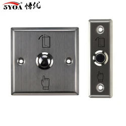 Stainless Steel Exit Button Push Switch Door Sensor Opener Release SWITCHES For Magnetic Lock Access Control Home Security
