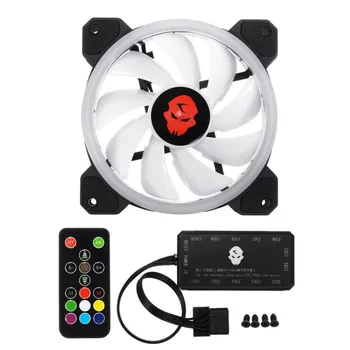 

Computer PC Cooler Cooling Fan Double Ring 366 Modes 10 Level Adjust Speed RGB LED 120mm Cooling Fan For CPU High-airflow