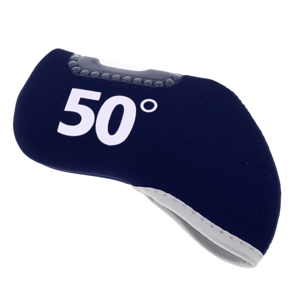 50 Degree Navy Blue Прочный неопрен класса премиум клюшка для гольфа железная чехол для короткой клюшки крышка для головы протектор Носок шестерни аксессуары клюшки для гольфа рукав - Цвет: 50 Degree Navy Blue