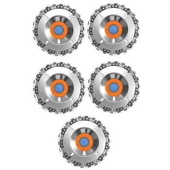 

Best 5Pcs Wood Carving Disc,4 Inch Grinder Chain Disc for 100/115 Angle Grinder,22 Teeth, 5/8inch Arbor (4 Inch)