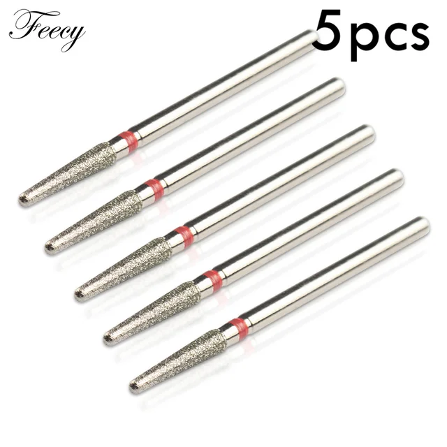 5pcs Diamond Nail Drill Bit Kits Mill Cutter All For Manicure Machine Bit Tools Accessories Cuticle Clean For Removing Nail Gel O