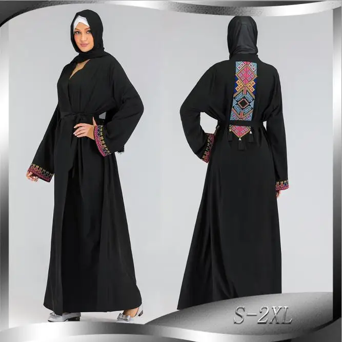 VJGOAL Donna 2020 Classico Abiti Musulmano Stampa Floreale Ricamo Orientale Abra Abaya Manica Lunga Dubai Kaftan Islamico Vestiti Cocktail Sera E Cerimonia Marocchine Tradizione Non Turbante 103808790