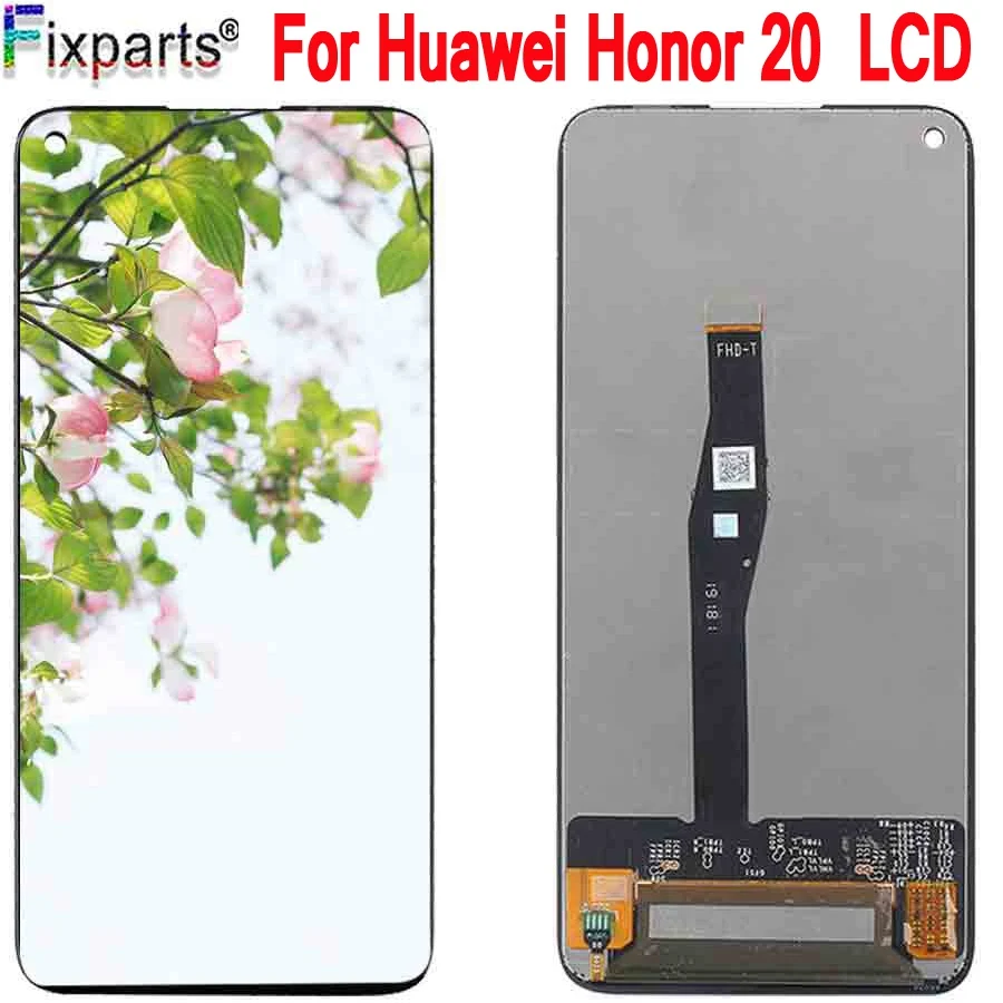 Цена Новинка для huawei Honor 20, ЖК дисплей, сенсорный экран, дигитайзер, Замена для huawei Honor 20, ЖК дисплей Honor 20