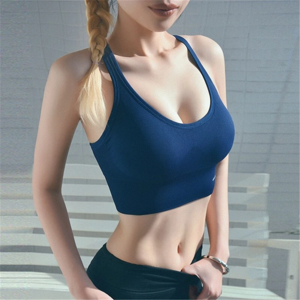 Sports Bra High Impact Support Woman Push Up Sexy Beautiful Back