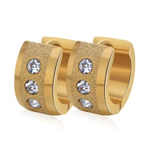 ORSA JEWELS маленькие круглые серьги из нержавеющей стали без содержания свинца и никеля, покрытые блестящими фианитами, серьги-кольца в стиле панк-рок для женщин или мужчин GTE01