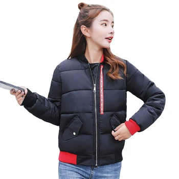 

Nicesnowl Winter Hooded Long Sleeve Solid Color Cotton-padded Warm Loose Long Puffer Jacket 2020 new design Women parkas Coat