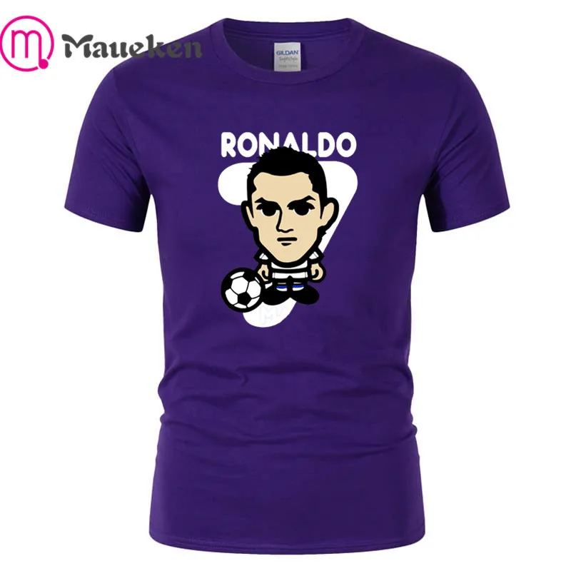 Криштиано Роналду cr7 мультфильм модная футболка хлопок короткий рукав Футболка для Фанаты Португалии подарок - Цвет: 10