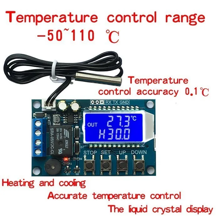 XY-T01 цифровой термостат нагревательный Холодильный цифровой контроль температуры Переключатель Регулятор температуры модуль