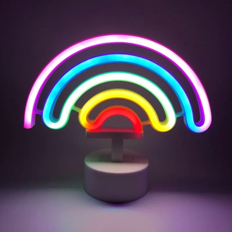 

LED Neon Light Table Lamp Battery Box for Christmas Party Bedroom Shop Window Decoration Sexy Sign Neon Yellow Pastry Display